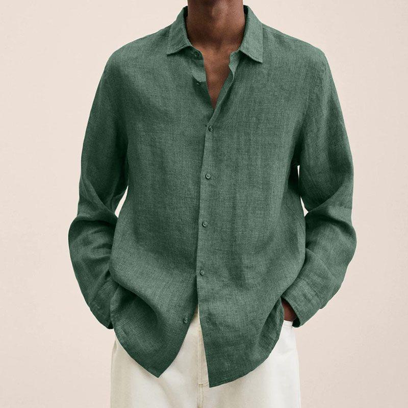 Elegantes herren leinenhemd- leichtigkeit trifft vielseitigkeit