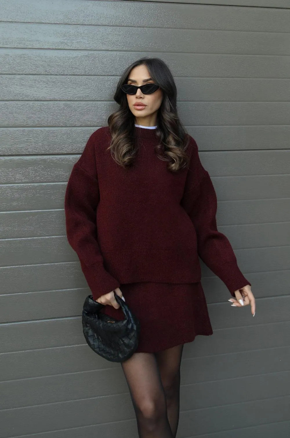 Ariana | Strickset mit Pullover und Rock