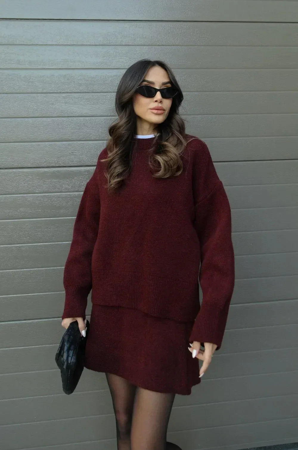 Ariana | Strickset mit Pullover und Rock