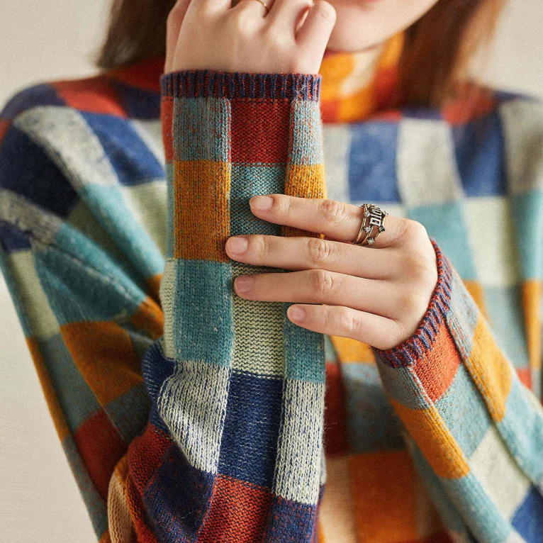 Kortasia | Karierter Rollkragenpullover