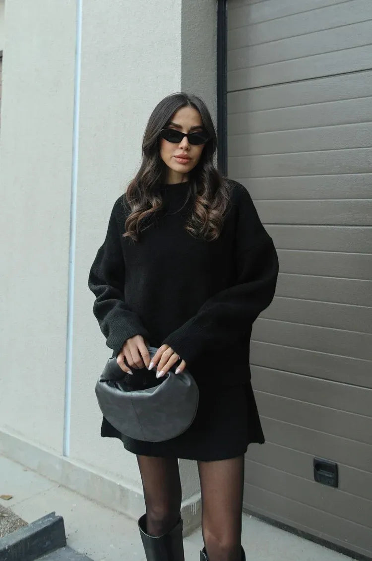Ariana | Strickset mit Pullover und Rock