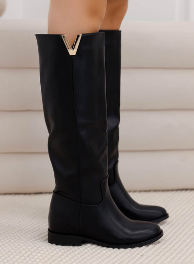 Aurelia - Knielange Stiefel aus Kunstleder