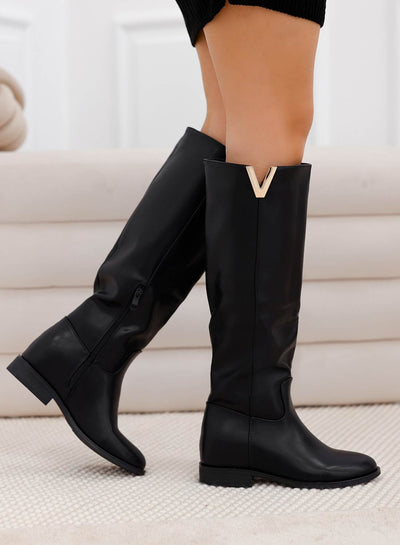 Aurelia - Knielange Stiefel aus Kunstleder