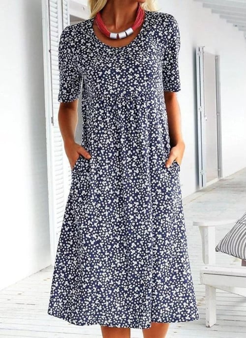 Stilvolles Kleid mit Blumenmuster – Eva | Das perfekte leichte Sommerkleid!