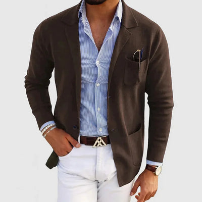 Silvanus - Herren Casual Strick Blazer, Leicht