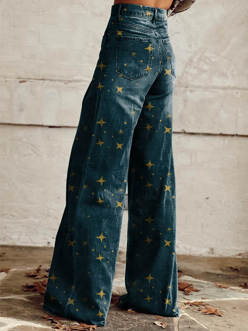 Dana | Weite Hose mit Sternenmuster