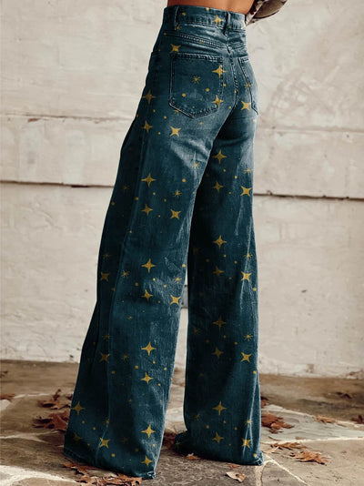 Dana | Weite Hose mit Sternenmuster
