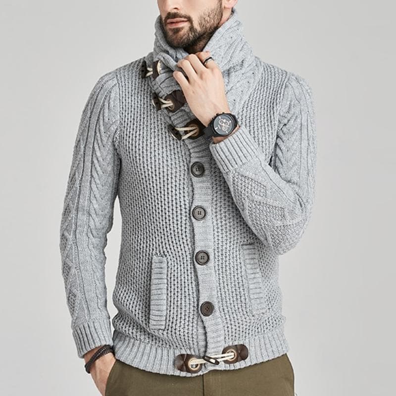 Strickjacke mit Knebelverschlüssen für Herren