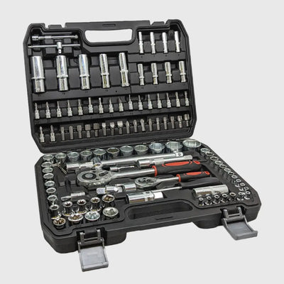 108-teiliges Ratschen-Schlüsselset aus Chrom-Vanadium – TorqueMaster