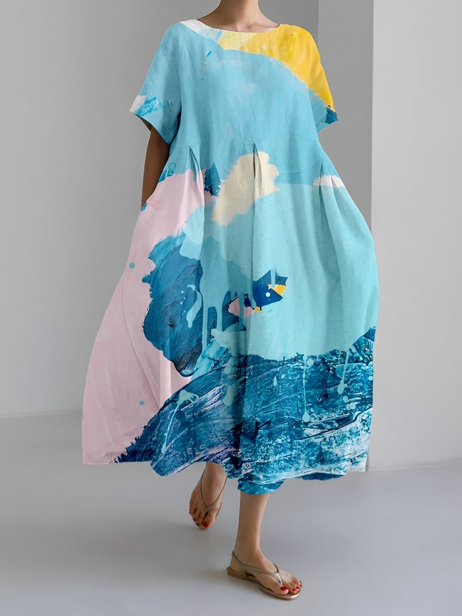 Xavia - Lockeres, bequemes Kleid mit Muster für Damen