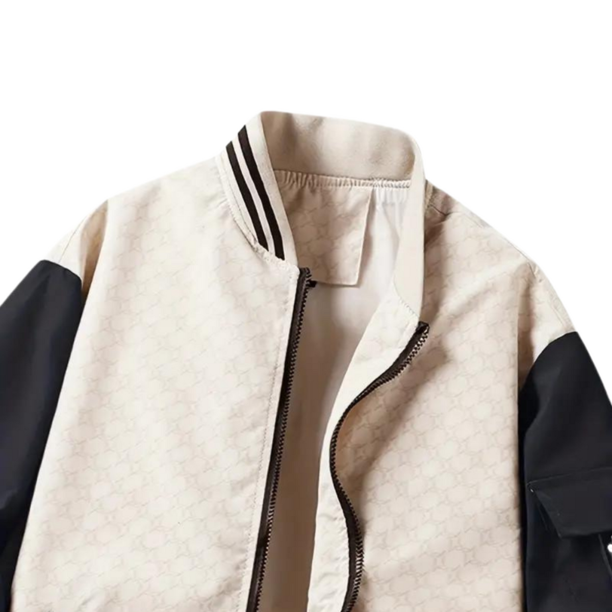 Strukturierte Reißverschlussjacke für Herren