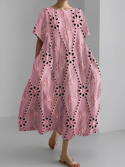 Sherry - Elegantes, locker sitzendes Kleid mit Muster für Frauen