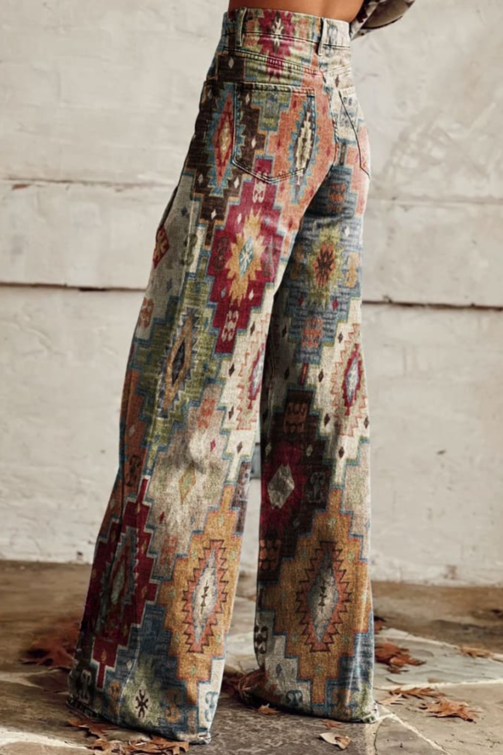 Carolyn | Weite Hose mit geometrischem Muster