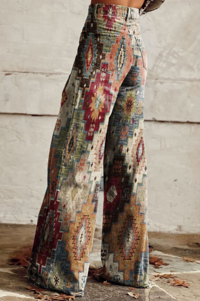Carolyn | Weite Hose mit geometrischem Muster