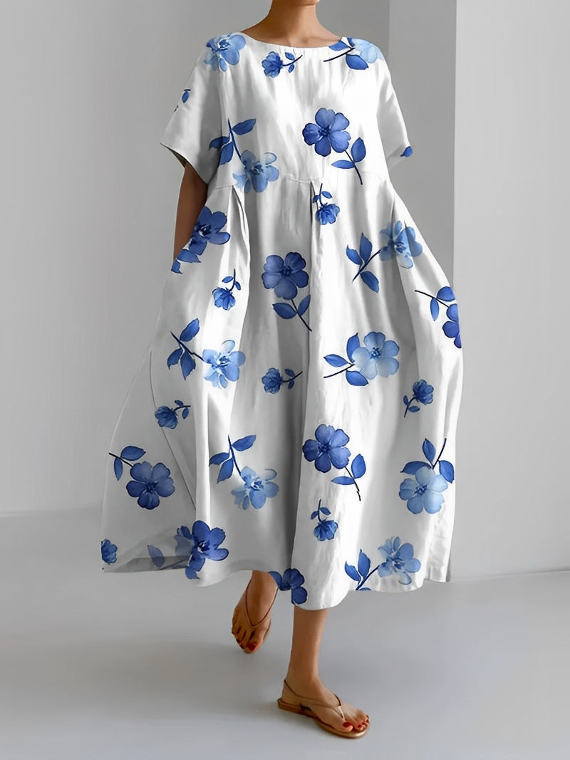 Sherry - Elegantes, locker sitzendes Kleid mit Muster für Frauen