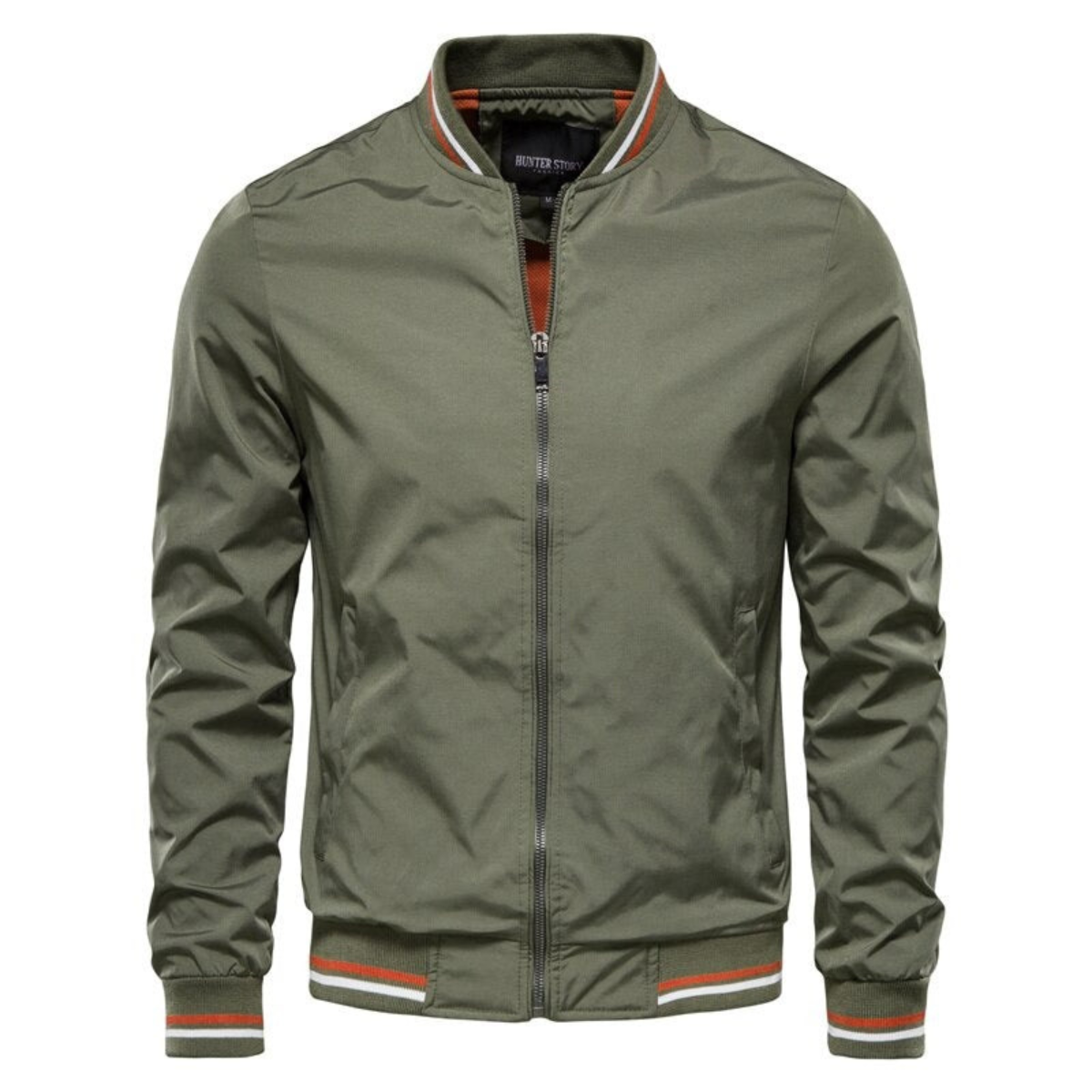 Strukturierte Zip-Jacke für Herren