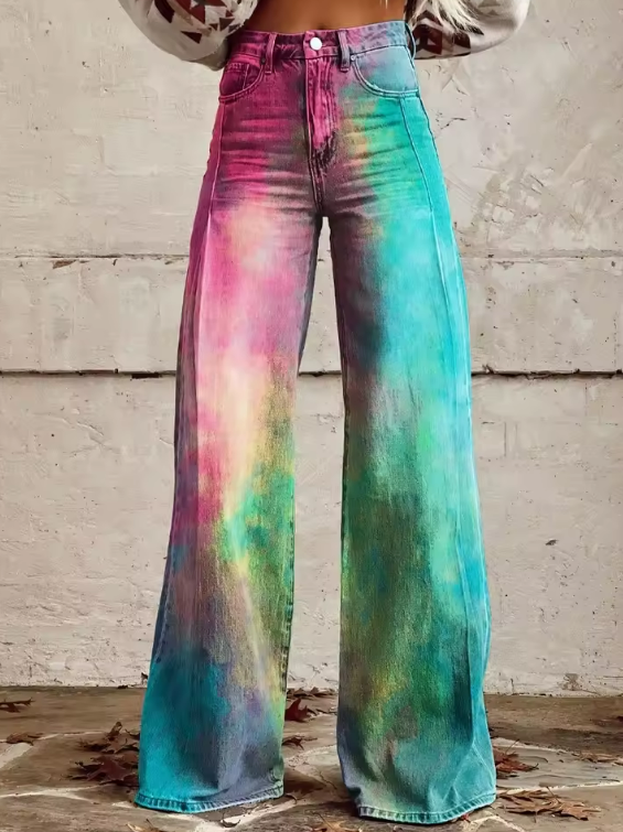 Nakiarah | Bunte Weitbein-Hose