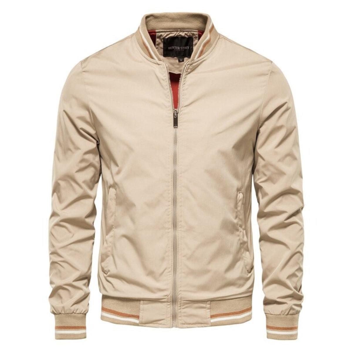 Strukturierte Zip-Jacke für Herren