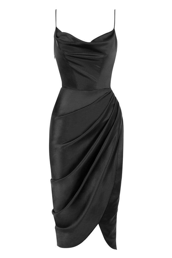 Valen - Elegantes Satin-Abendkleid mit Korsett-Oberteil