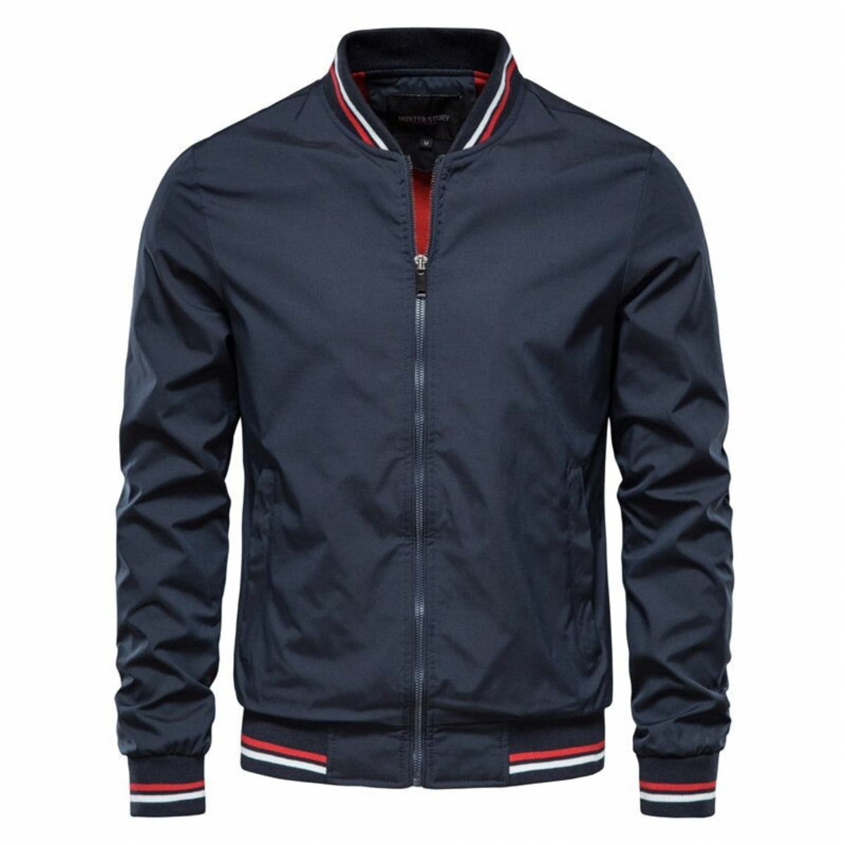Strukturierte Zip-Jacke für Herren