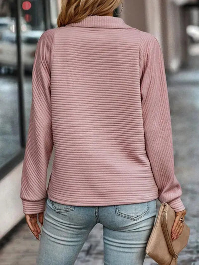Strickpullover mit Troyerkragen für Damen