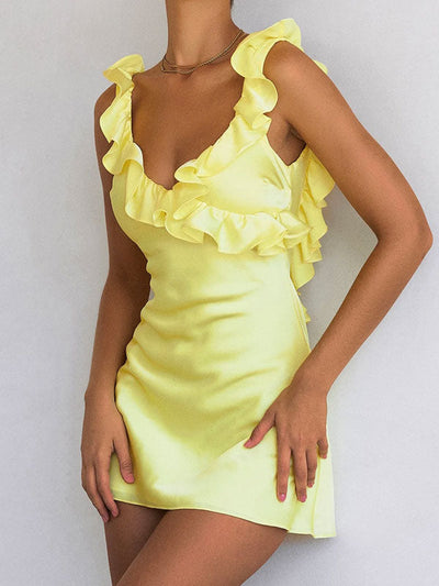 Zinnia™ | Gelbes Rüschenkleid
