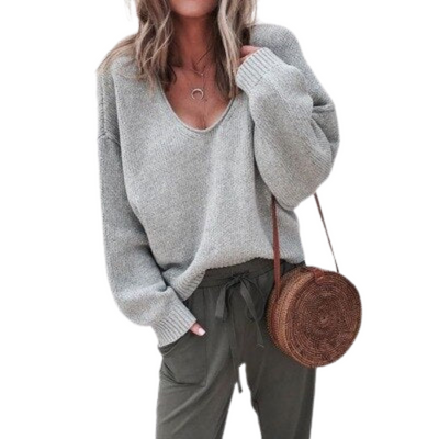 V-Ausschnitt-Pullover für Damen