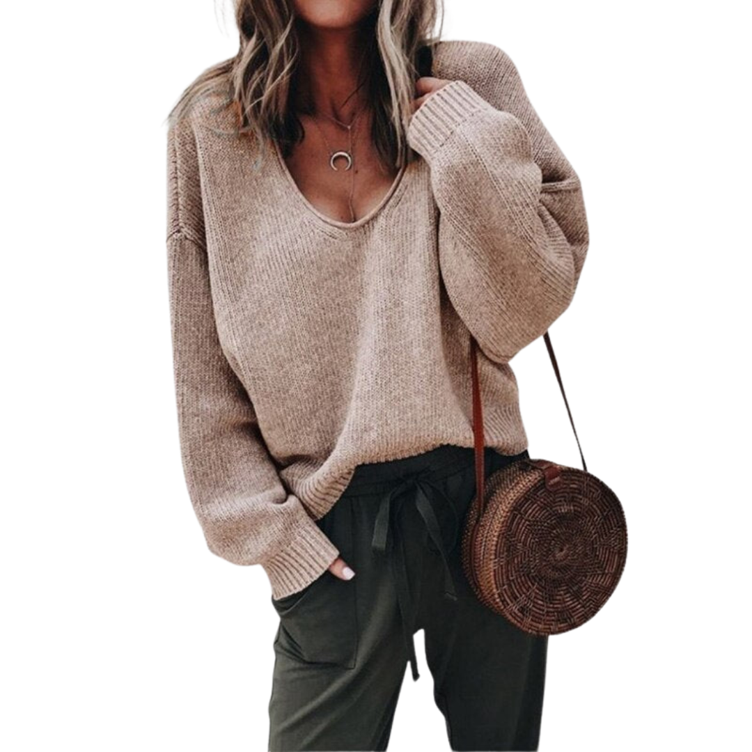 V-Ausschnitt-Pullover für Damen