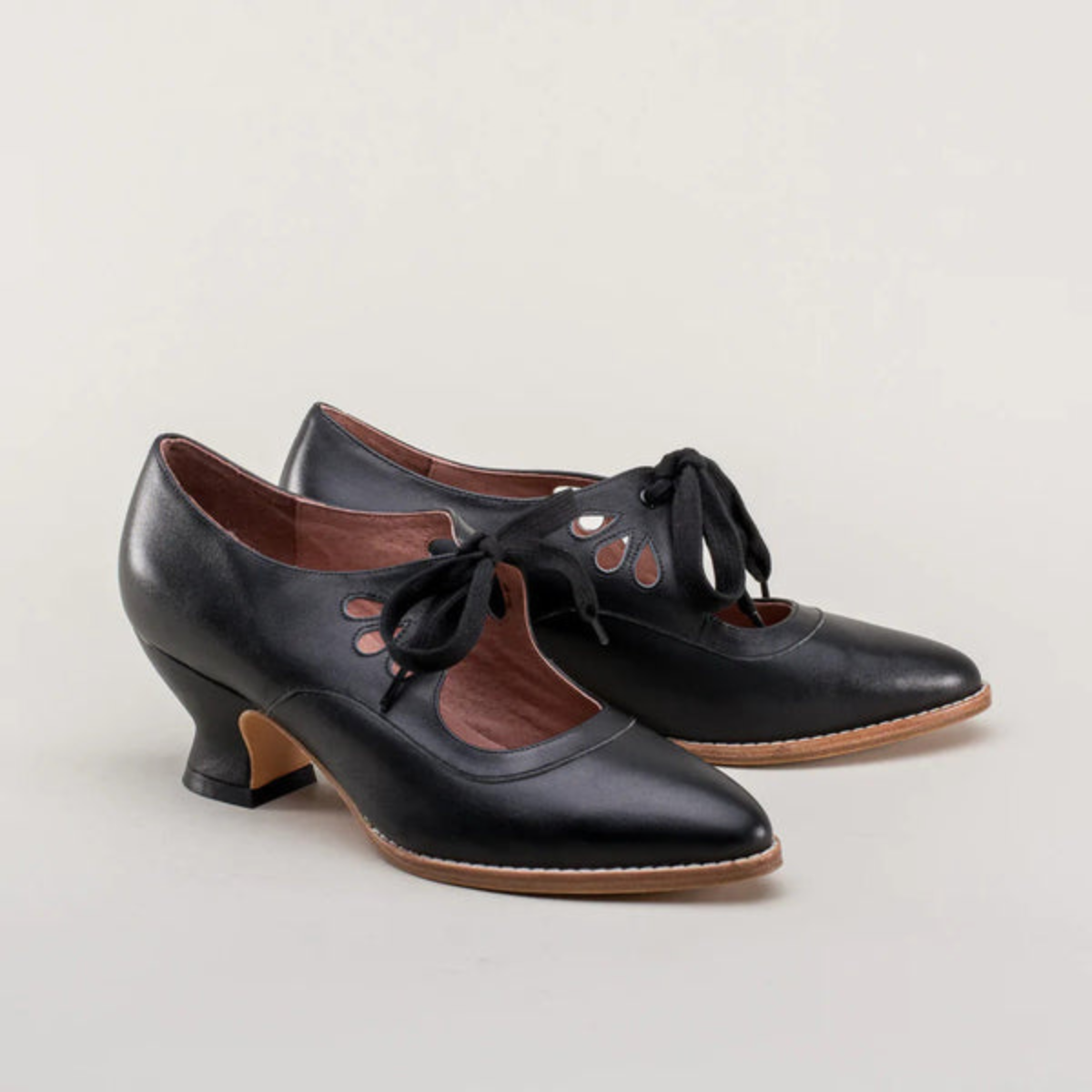 Vintage-Schnürschuhe mit Absatz Für Damen