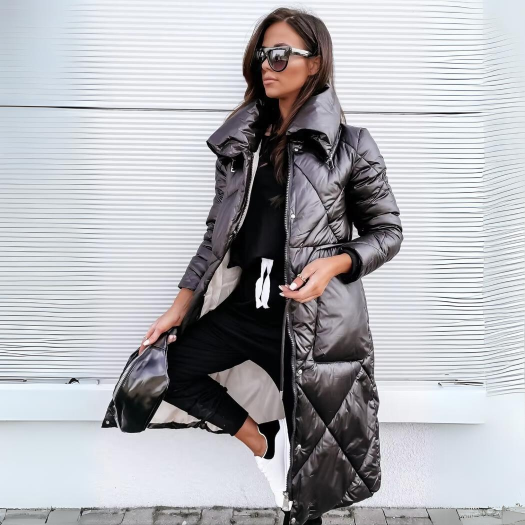 Althea | Lange Wattierte Baumwolljacke