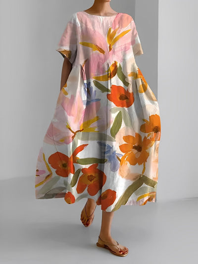 Sherry - Elegantes, locker sitzendes Kleid mit Muster für Frauen