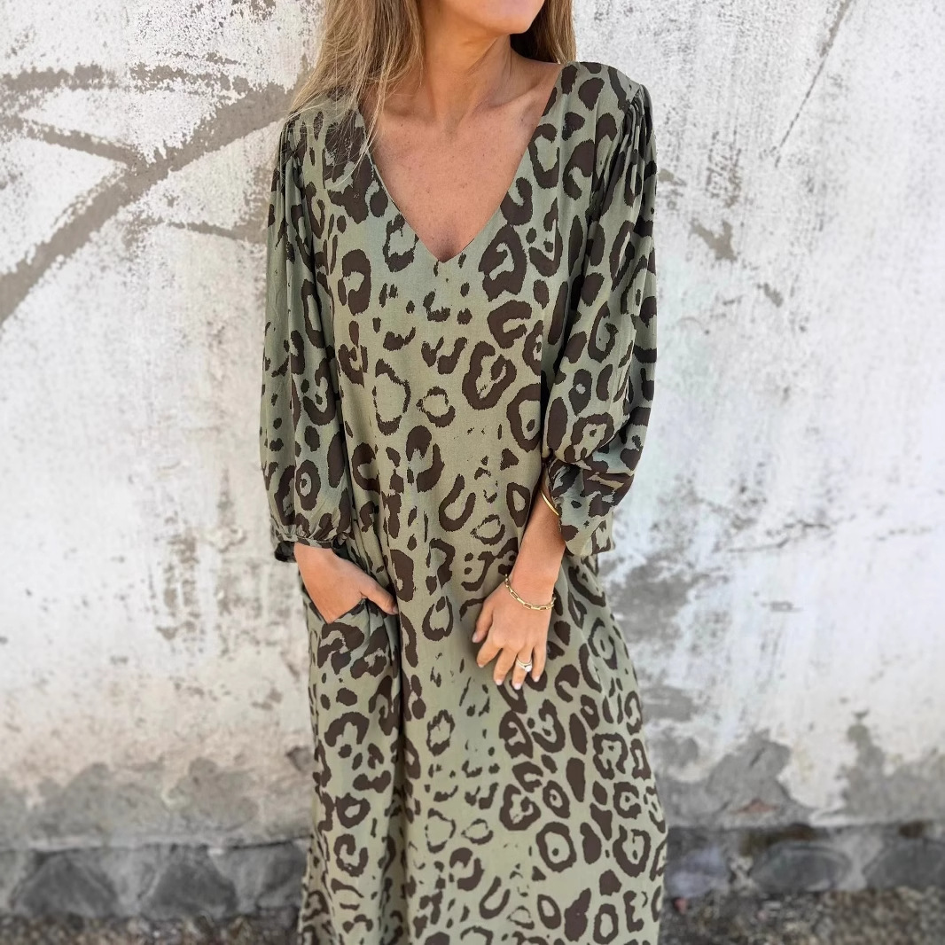 Denise | Kleid mit Leo-Muster