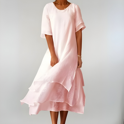 Agnès | Leichte und elegante Baumwolllange Kleid