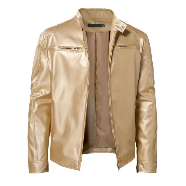 Stilvolle Biker Herren Lederjacke
