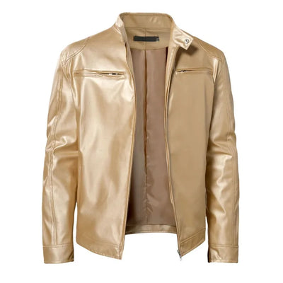 Stilvolle Biker Herren Lederjacke