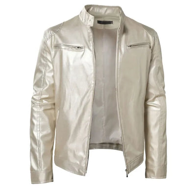 Stilvolle Biker Herren Lederjacke