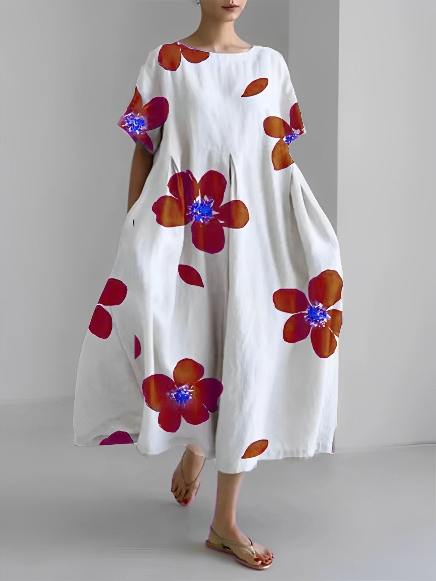 Xavia - Lockeres, bequemes Kleid mit Muster für Damen