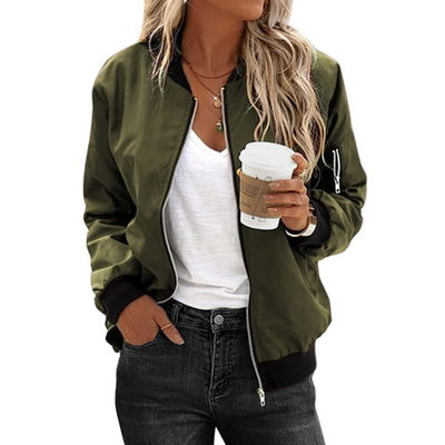 Zip-Bomberjacke Casual für Damen