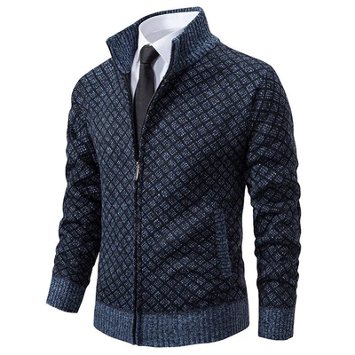 Strick jacke Stehkragen und Reißverschluss