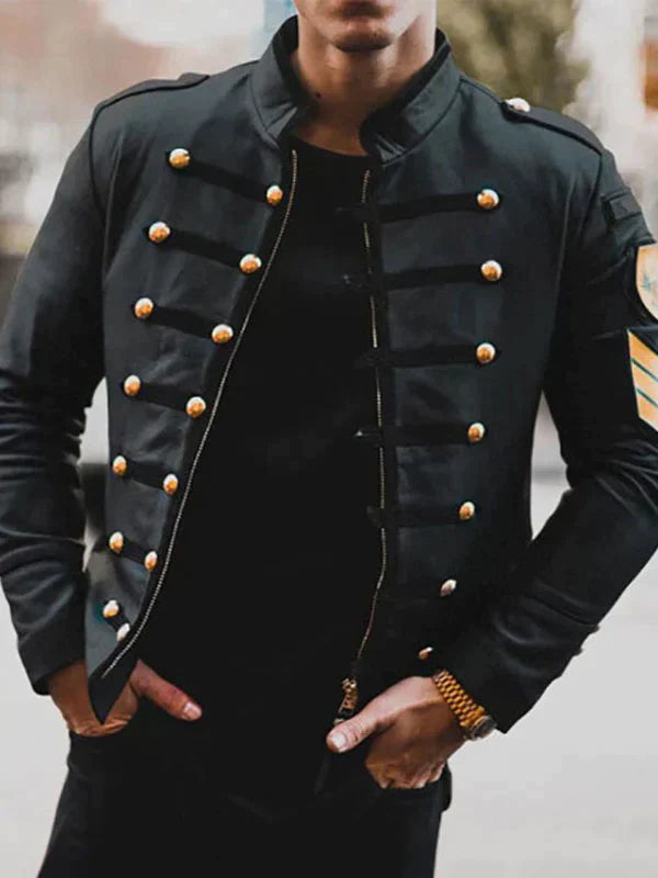 Stehkragen Herrenjacke mit modernem Schnitt – Rafael