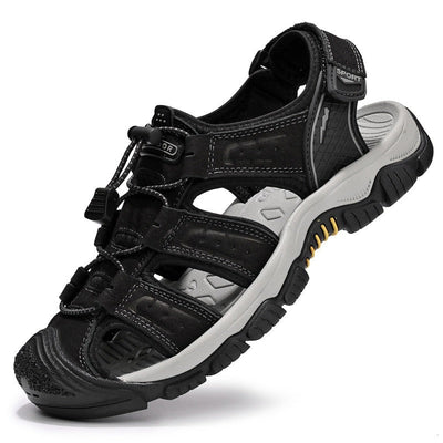 Herren Outdoor Sandalen braun atmungsaktives Leder - Dakar