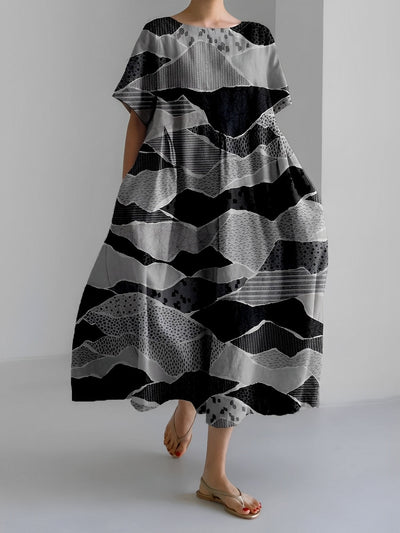 Xavia - Lockeres, bequemes Kleid mit Muster für Damen