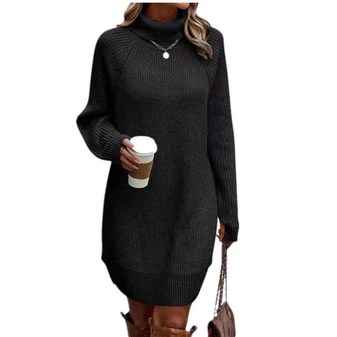 Strickkleid mit Rollkragen für Damen