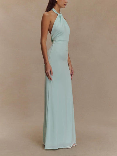 Slinky Neckholder Maxikleid