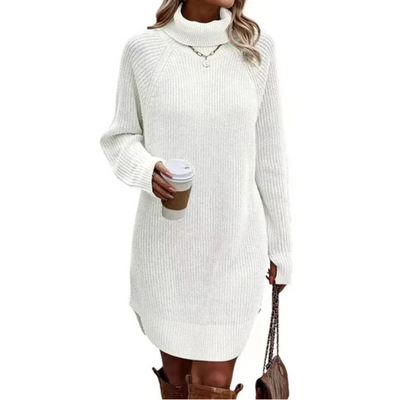 Strickkleid mit Rollkragen für Damen