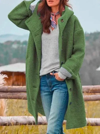 Stilvolle Kapuzenjacke Mantel