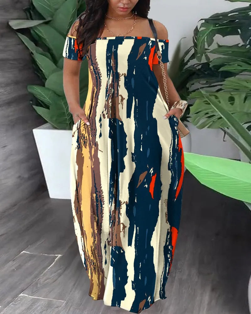 Tanya - Farbenfrohes Safari-Kleid in Übergröße