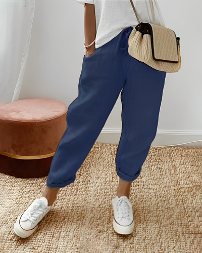 Sherie - Bequeme, lockere Damen-Leinenhose