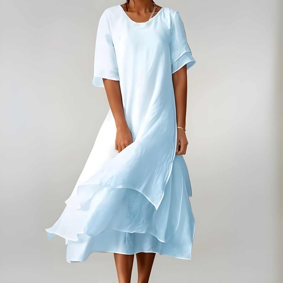 Agnès | Leichte und elegante Baumwolllange Kleid