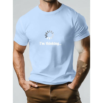 Think – Baumwoll-T-Hemd Mit Aufdruck